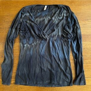 Pink Lotus Long Sleeve Tie-Dye Blouse